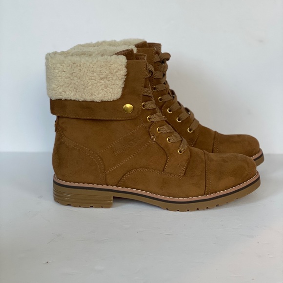 TOMMY HILFIGER Brown Booties Leather Lace Up - Picture 3 of 10